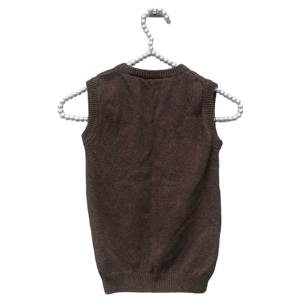 Calvin Klein Brown Argyle Sweater Vest size 6 - Picture 7 of 9